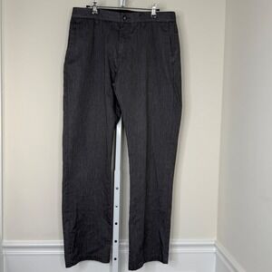 Volcom Men's Gray Straight Leg Casual Pants Size 32 Cotton Blend Flat Front‎